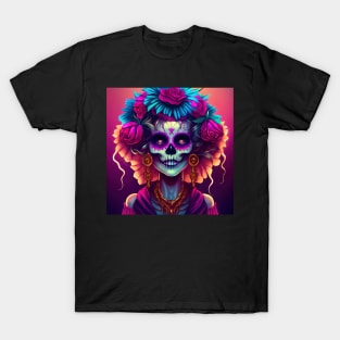 Dia De La Santo Malvados Muertos T-Shirt